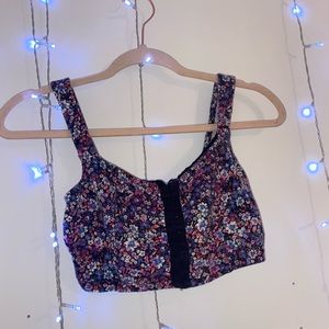 Flower Print Crop Top